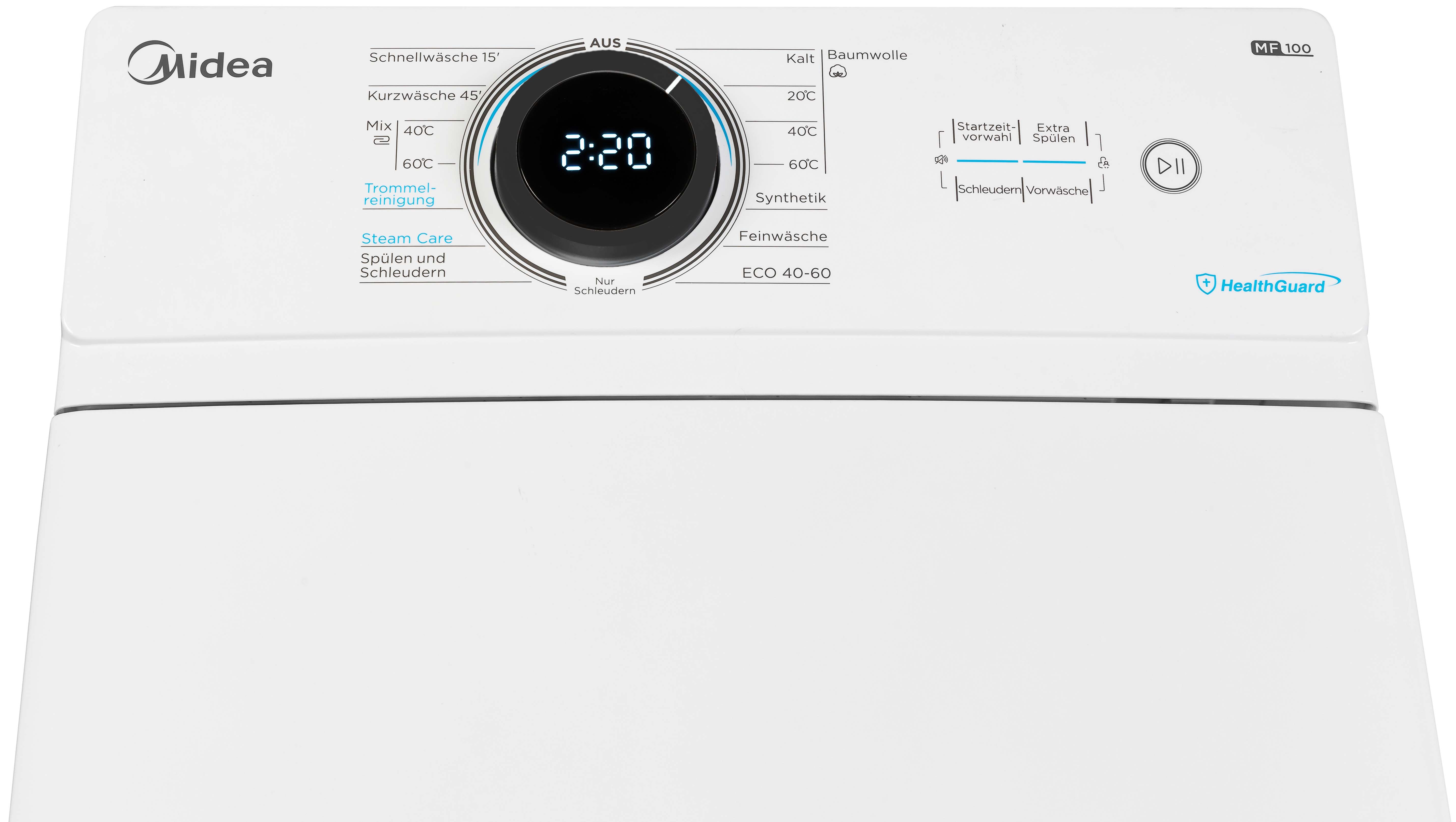 Midea Europe Waschautomat Toplader 8kg,1300Upm MF100T80B-13A