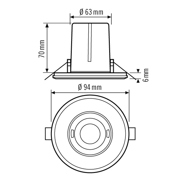 ESYLUX Bewegungsmelder UP rund weiß MD-FLAT-E360i/8RD WH