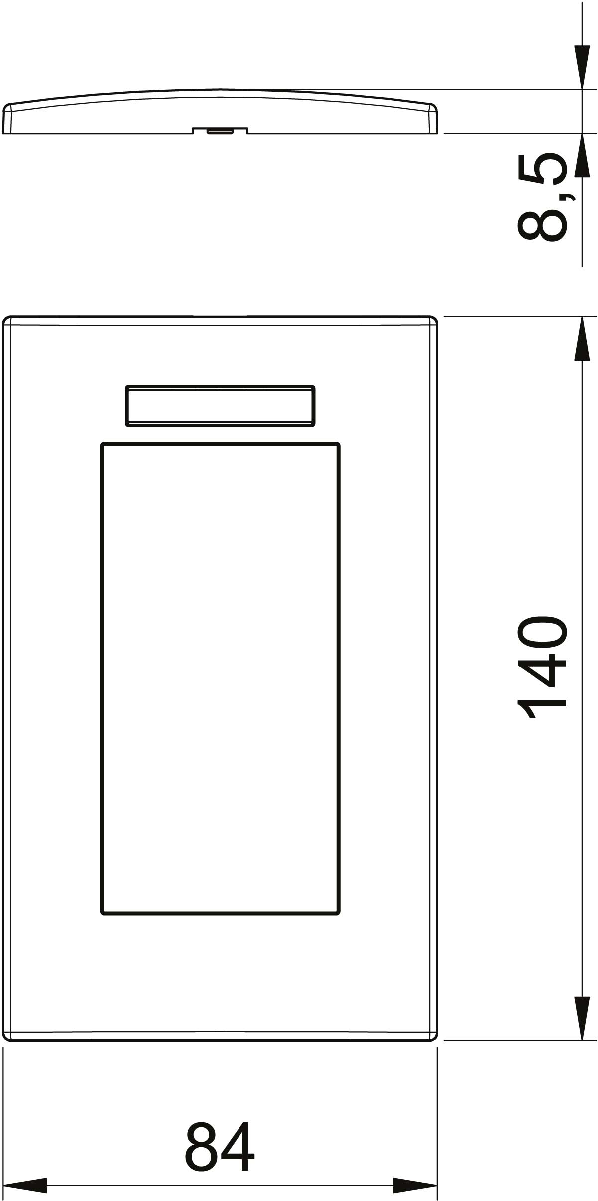 OBO Bettermann Vertr Abdeckrahmen 2fach 84x140mm rws AR45-BSF2 RW