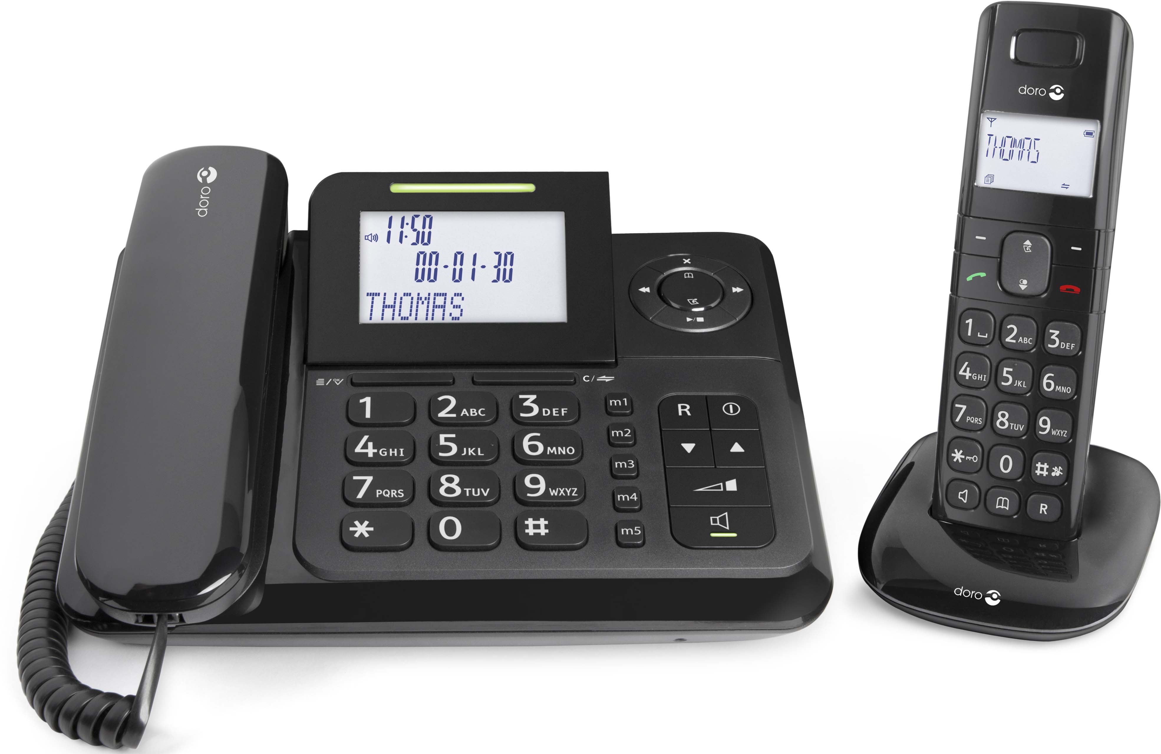 IVS Industrievertret. Großtastentelefon mit AB schnurgebunden doroComfort4005Combo