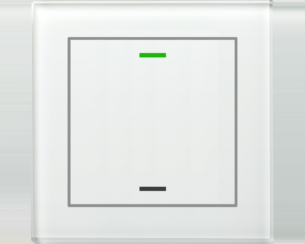 MDT technologies Glastaster II Light 1-fach RGBW, weiß, neutral BE-GTL1TW.01