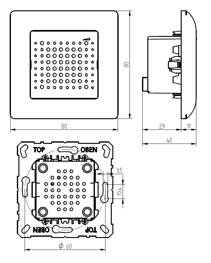Grothe Unterputz Läutewerk 230V AC UP-LTW 230ws
