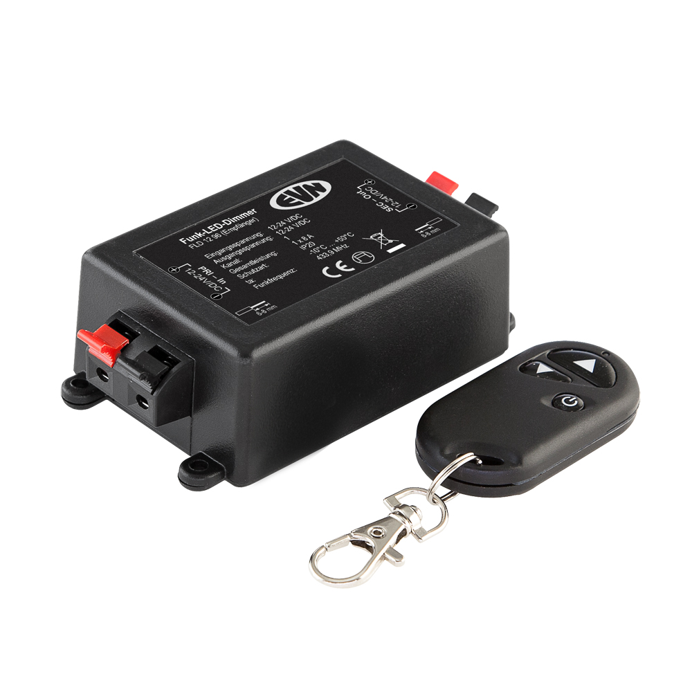 EVN Lichttechnik LED-Funk-Dimmer-Set 12/24V DC IP20 FLD 1296