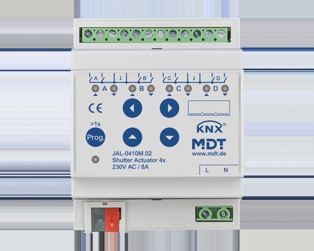 MDT technologies Jalousieaktor 4-fach 4TE,REG,10A,230VAC JAL-0410M.02