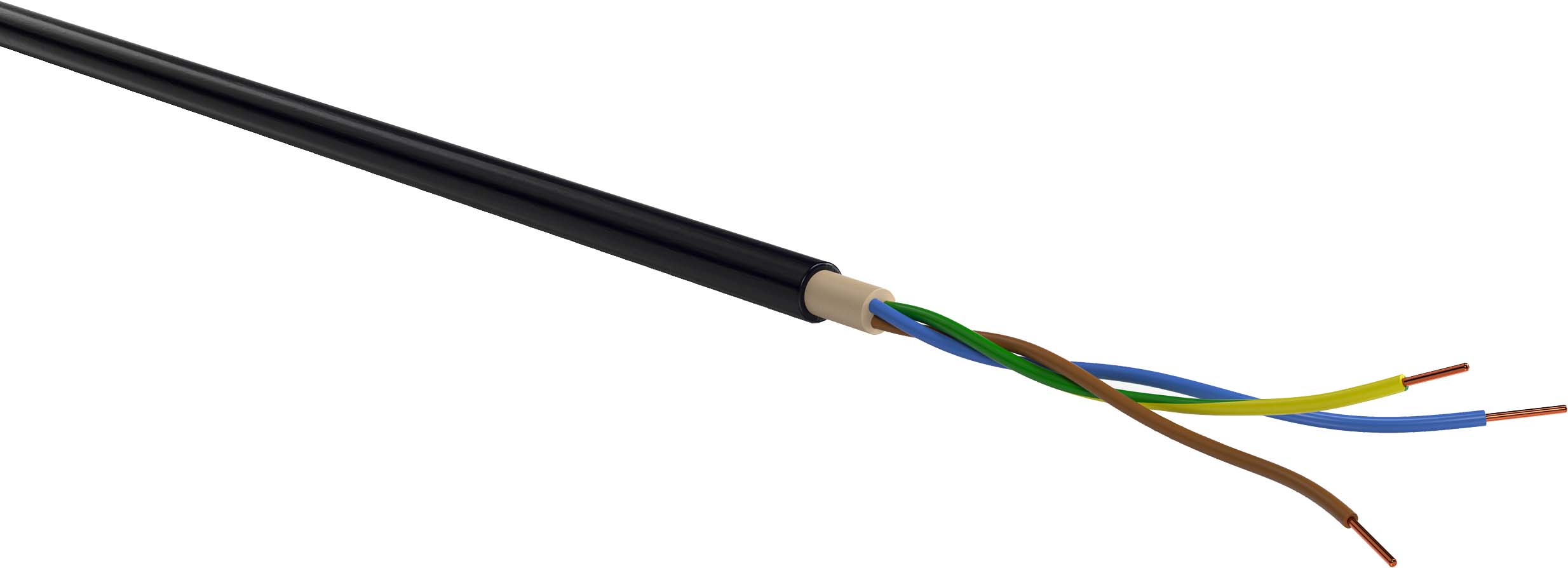 100 M Verschiedene-Diverse K+L NYY-J 3x2,5RE Eca Ri100 Starkstromkabel NYY-J 3x2,5RE Eca