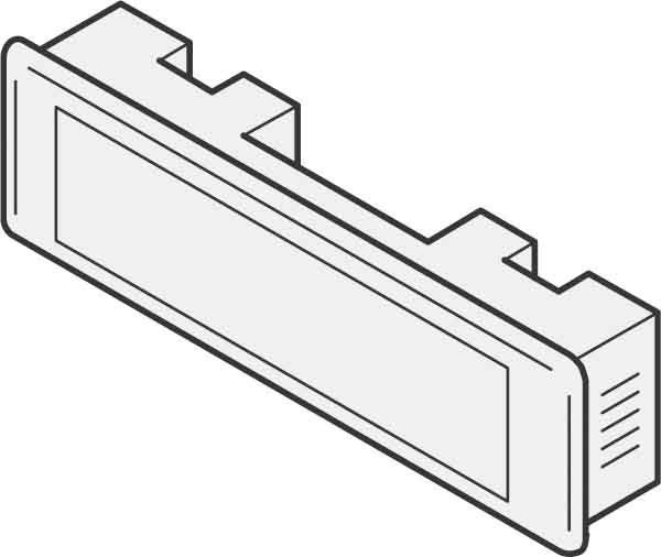 Renz Metallwaren. Kombitaster LIRA 75x22 grau 97-9-85110 gr