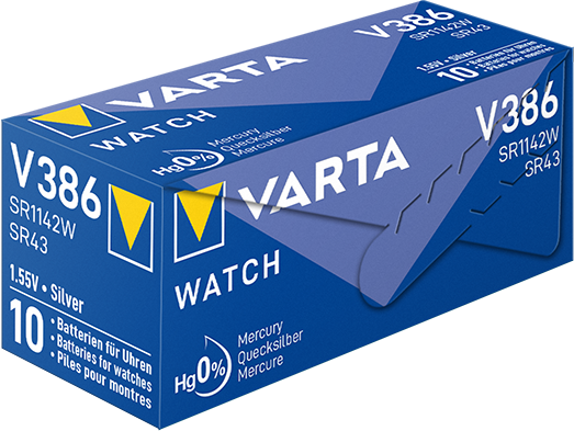 Varta Cons.Varta Uhren-Batterie 1,55V/115mAh/Silber V 386 Stk.1