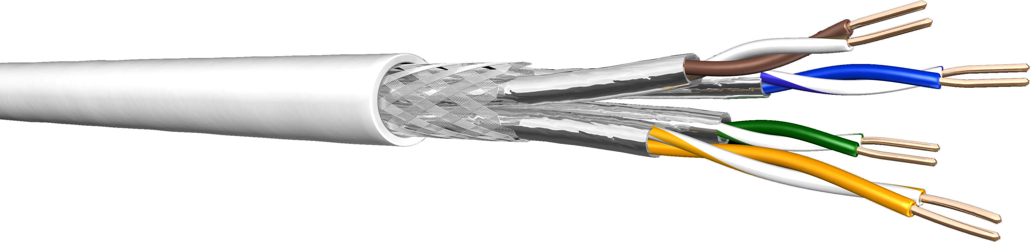 350 M Draka Comteq (DNT) UChome SS26 Kat.7 weiß 4P S/FTP AWG26 60026455-Dca-Box350