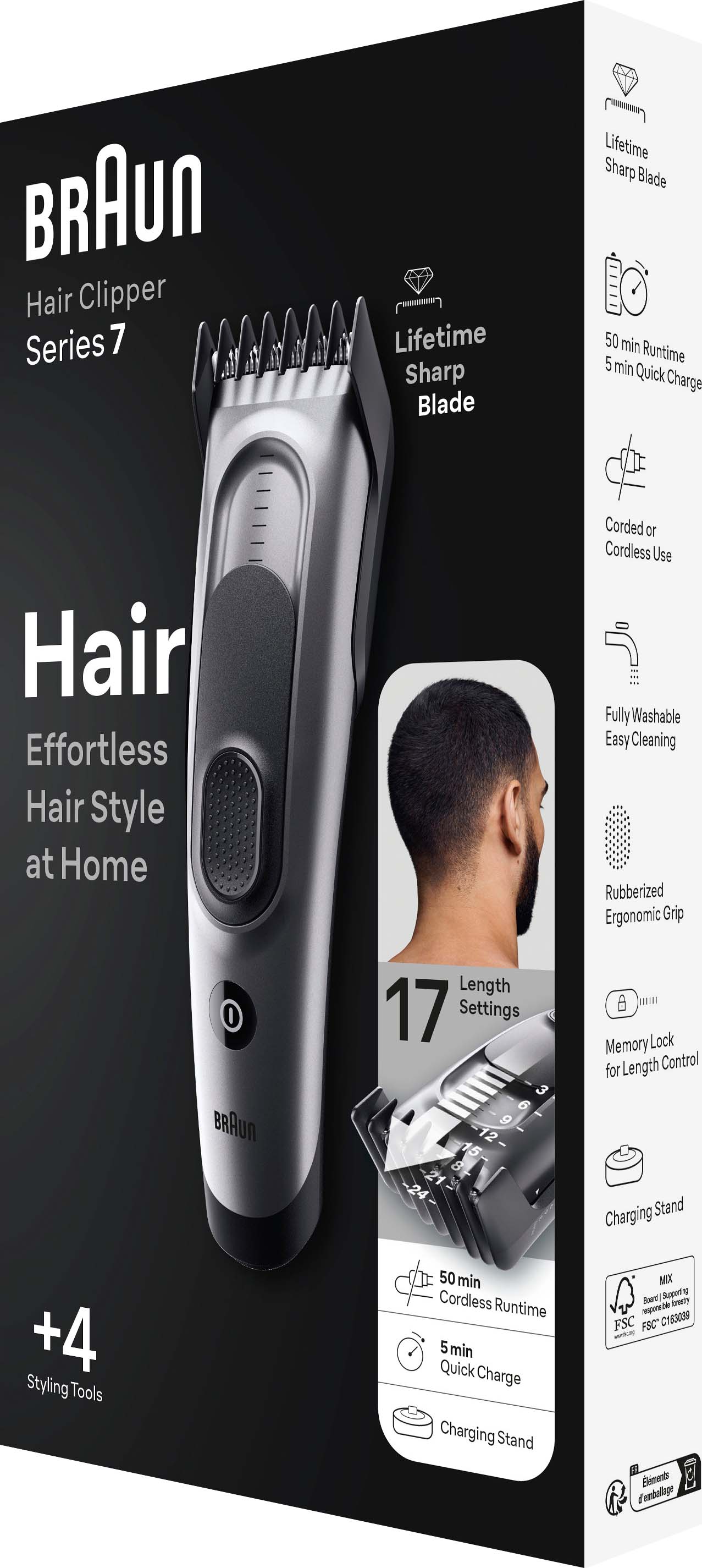 BRAUN Haarschneider HairClipper HC7390