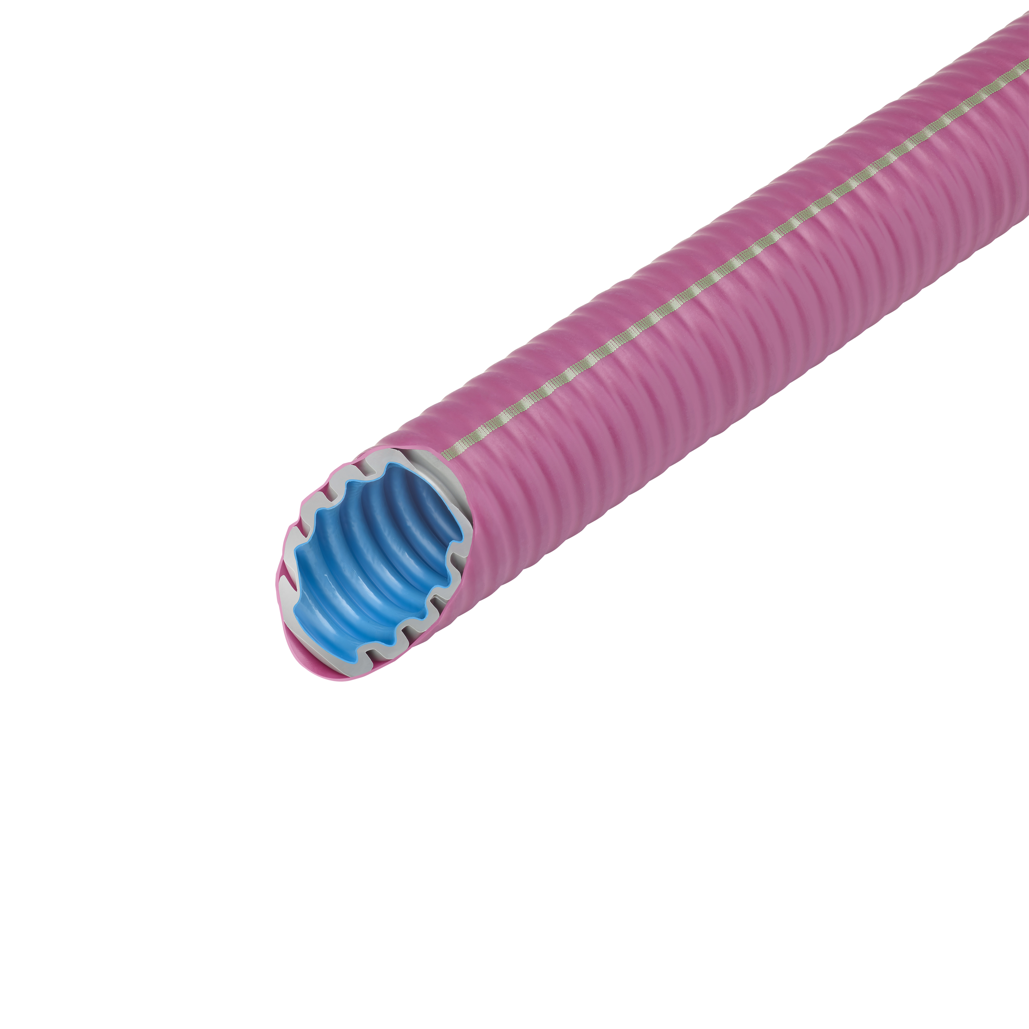25 M Fränkische Kunststoffwellrohr biegsam magenta FFKuS-EMF105co2ntr32