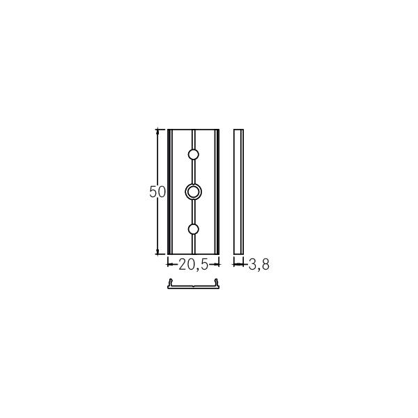 Brumberg Leuchten Verbindungsstück inkl. Bohrung 4,5mm 53004000