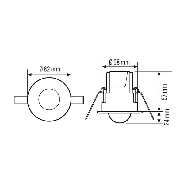 ESYLUX Deckenbewegungsmelder EB,230V 360Gr, 8m MD-CE 360i/8