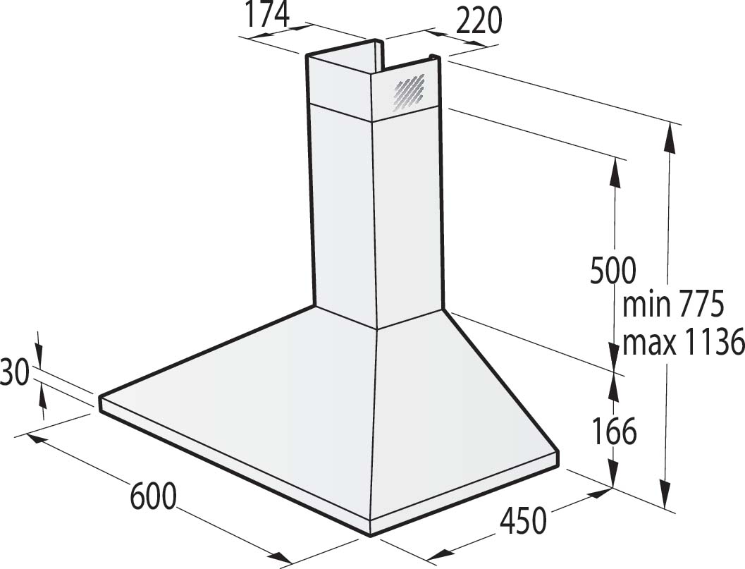 Hisense Gorenje DA Kaminhaube 60cm WHC629E4X-DE
