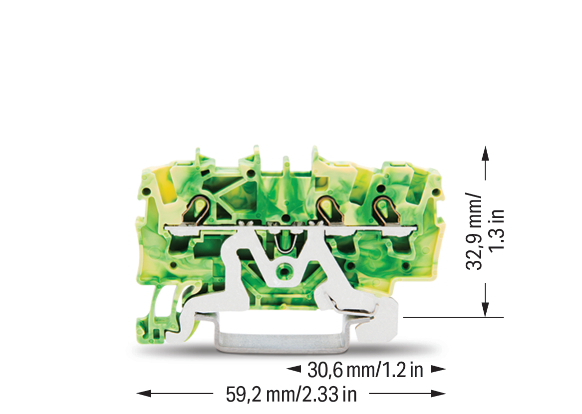 WAGO GmbH & Co. KG Schutzleiterklemme 3-Leiter, TS 35 2001-1307