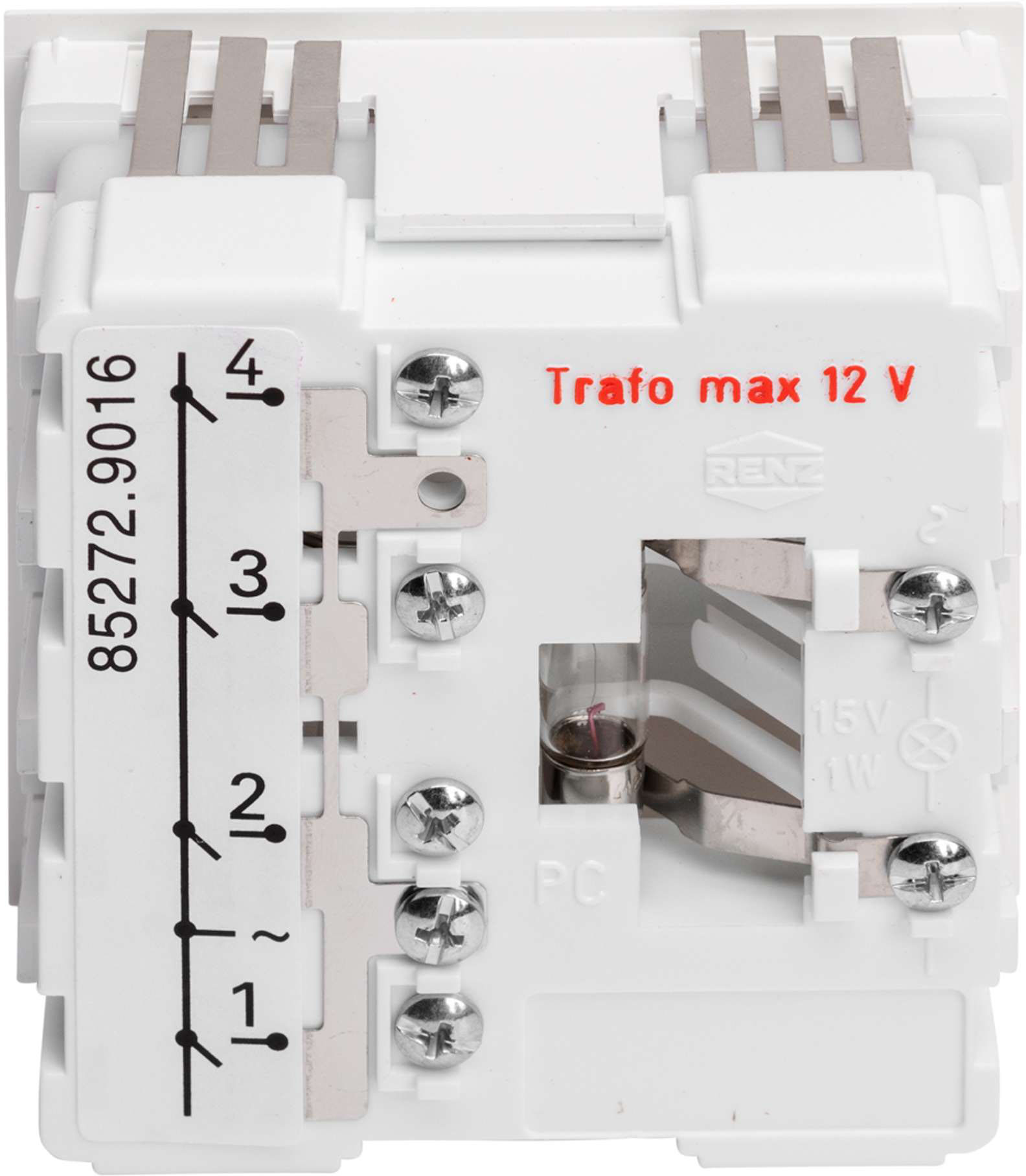 Renz Metallwaren. Klingelmodul mit 4 Klingeltaster 97-9-85272 ws