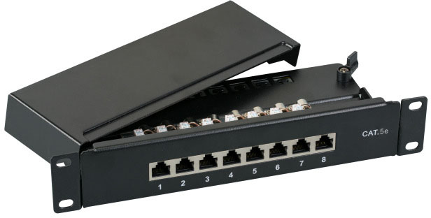 EFB-Elektronik Mini-Patch-Panel 8xRJ45S, Cat5e 1HE 37735.8