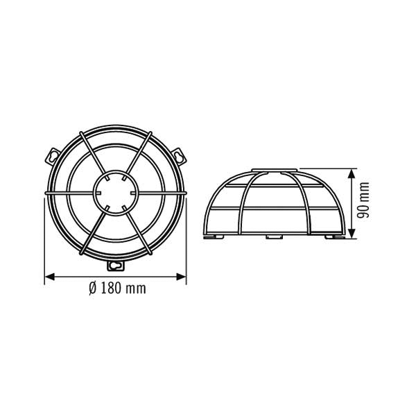 ESYLUX Schutzkorb  BASKETGUARDROUNDLA.