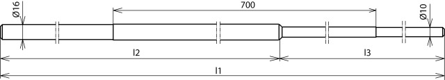 DEHN Erdeinführungsstange St/tZn L1500 D16/10 EES16101500STTZN