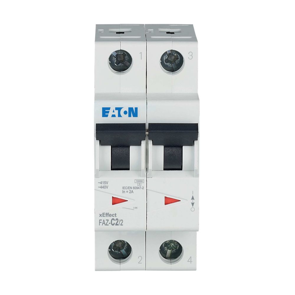 Eaton (Moeller) Leitungsschutzschalter C 2A, 2p FAZ-C2/2