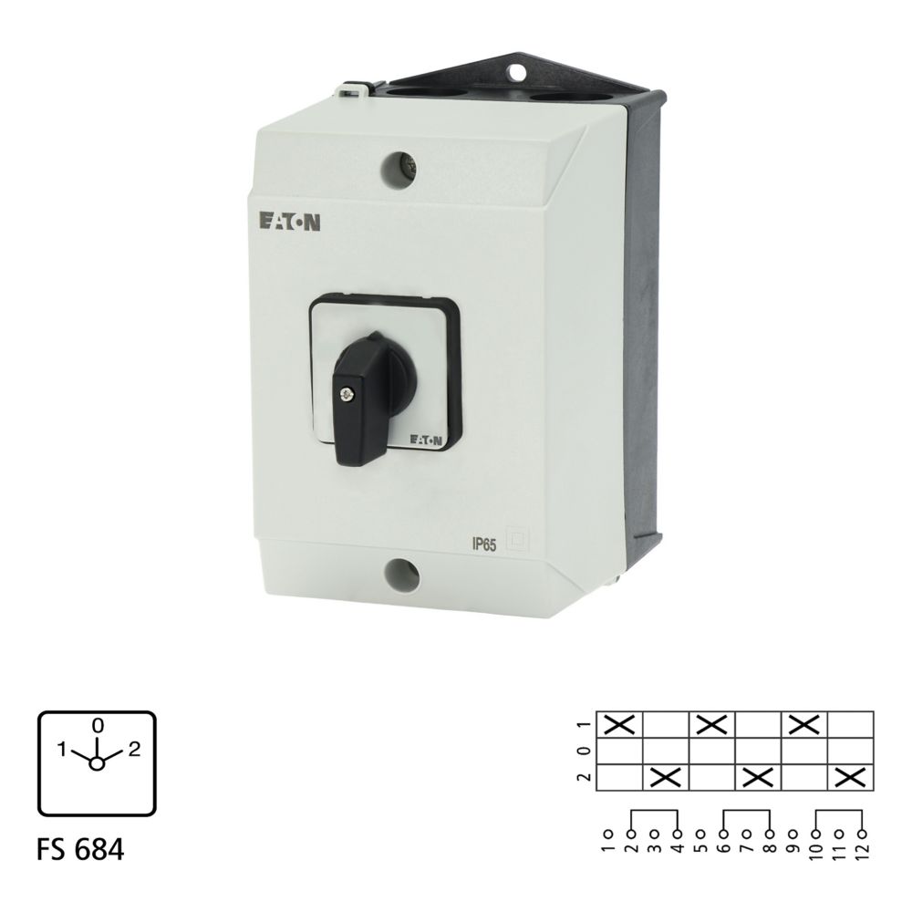 Eaton (Moeller) Aufbau-Umschalter 6 Kontakte, 32A T3-3-8212/I2