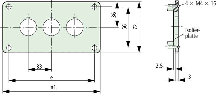 Eaton (Moeller) Einbautableau f. NOT-AUS-Taster M22-E4