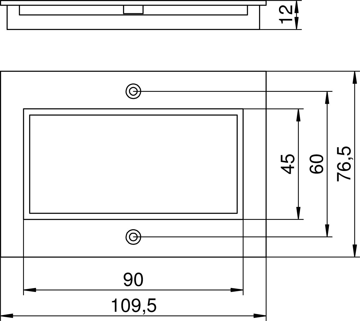 OBO Bettermann Vertr Abdeckplatte 2f Modul 45 f. T4B T4B P7 9011