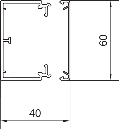 Tehalit Leitungsführungskanal LFE 40x60mm vw LFE4006009016