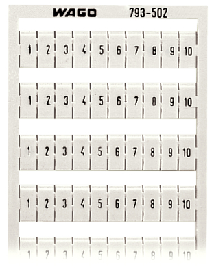 WAGO GmbH & Co. KG WMB-Bezeichnungssystem W: 1-10 (10 x) 793-502