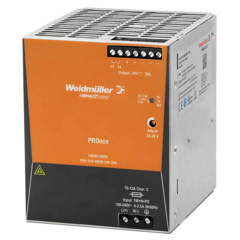 Weidmüller Schaltnetzgerät  PRO ECO 480W 24V 20A