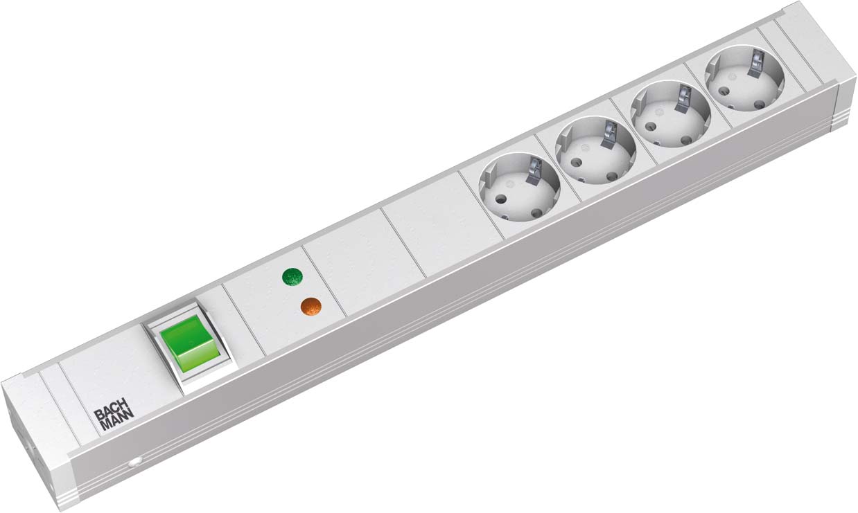 Bachmann 19Zoll Steckdosenleiste 4f Gerätevollschutz 331.0202