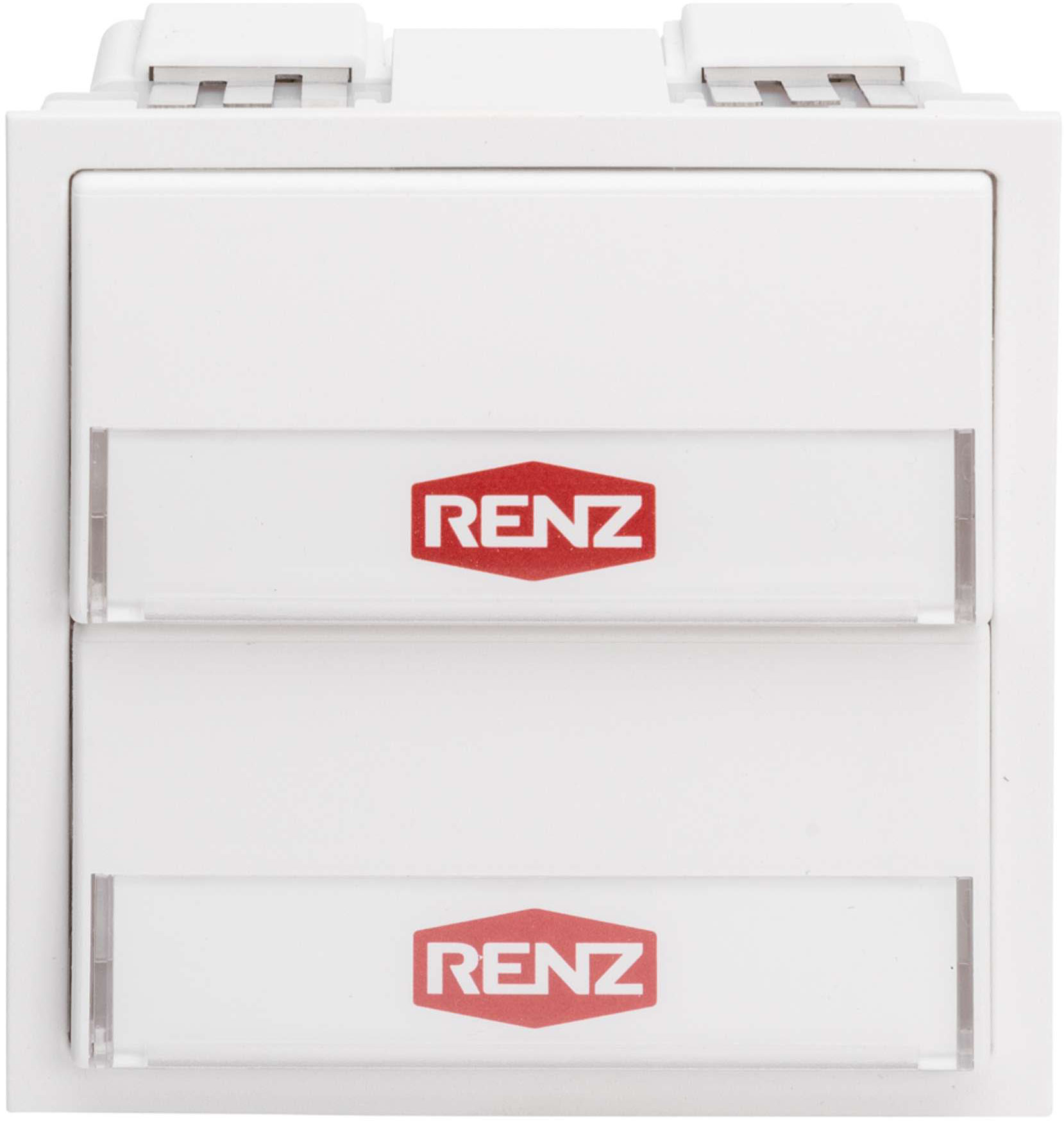 Renz Metallwaren. Klingelmodul mit 2 Klingeltaster 97-9-85270 ws