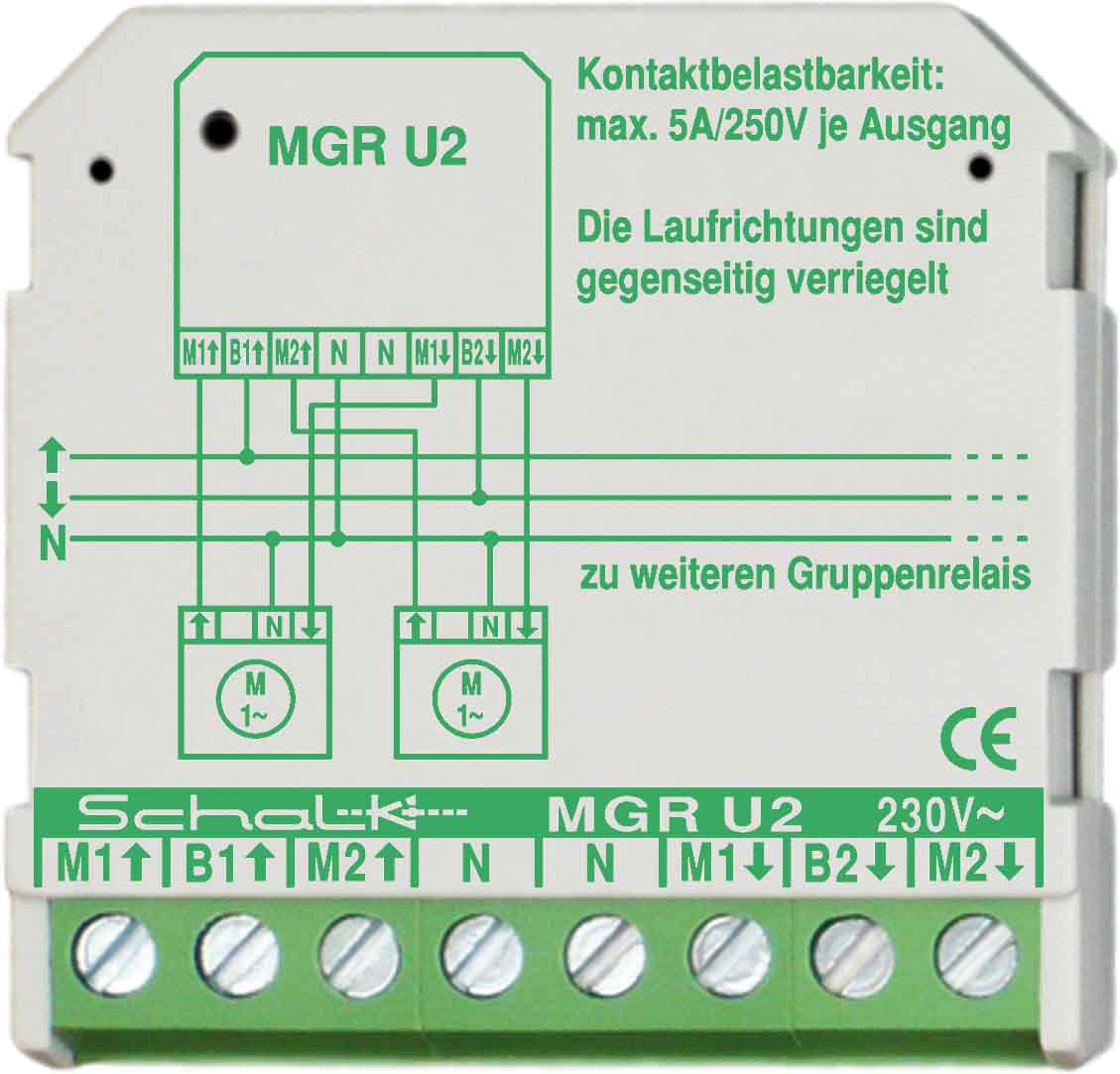 Schalk Motor-Gruppen-Relais 230VAC,2W,5A MGR U2