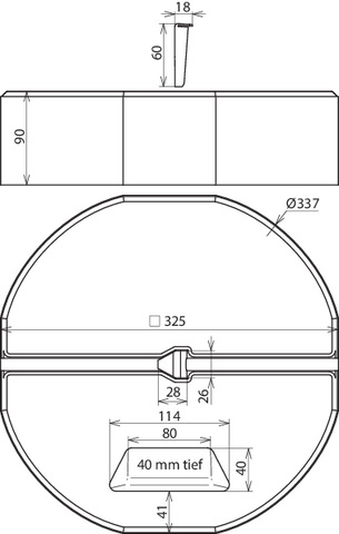 DEHN Betonsockel Set C45/55 m.Griffm+Keil BES 17KG KT16D337SET