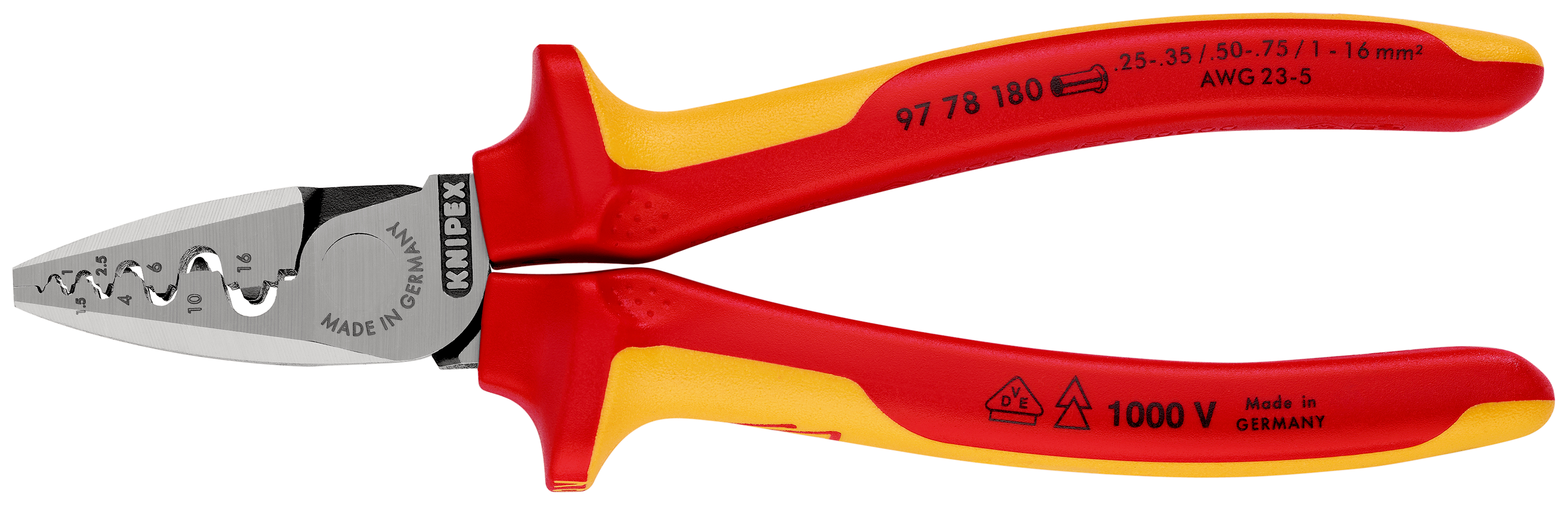 Knipex-Werk Crimpzange 180mm 97 78 180