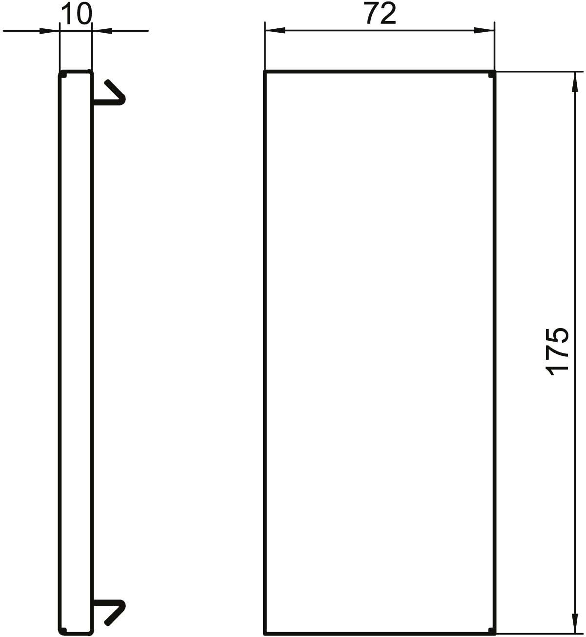 OBO Bettermann Vertr Endstück 70x170mm, St, rw GS-E70170RW