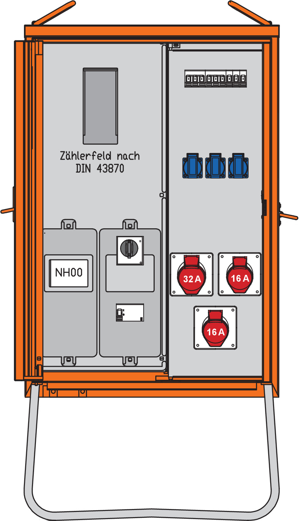 Walther Werke Anschlussverteilerschrank 22kVA m.Zählerplatz WAV0100BR1