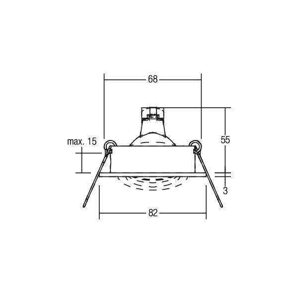 Brumberg Leuchten Einbaustrahler 50W alu-mt 00006325