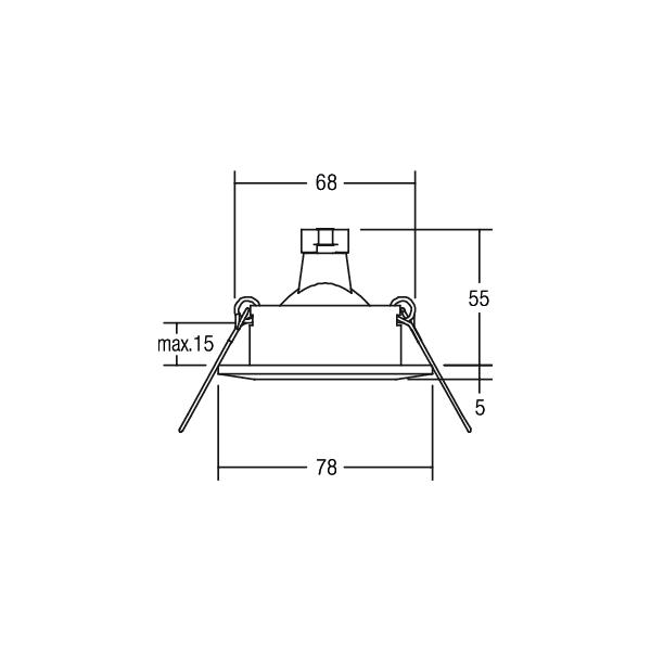 Brumberg Leuchten Einbau-Downlight 50W chr-mt 00211703