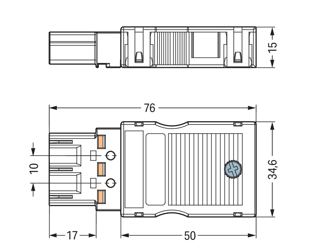 WAGO GmbH & Co. KG Stecker 2x0,5-4mmq schwarz 770-113