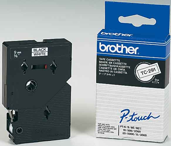 Brother Schriftbandkassette BF.weiß/DF.schwarz TC-291