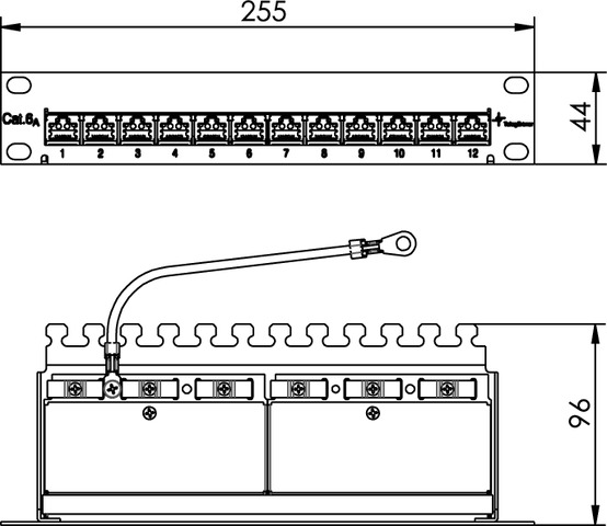 Telegärtner Mini PatchPanel Cat.6A MPP12-HS K 100007002