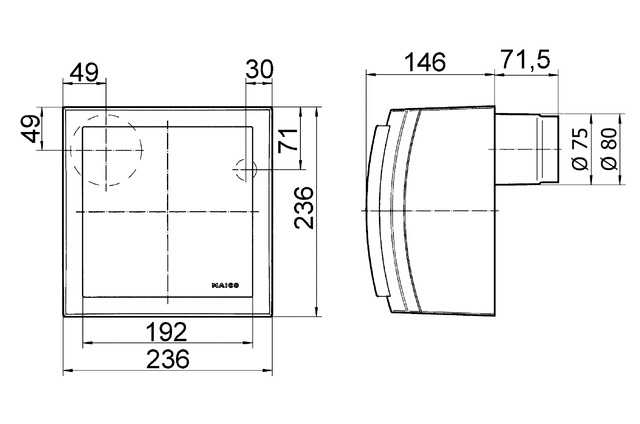 Maico Aufputzventilator 21W,61cbm/h,IPX5 ER-AP 60