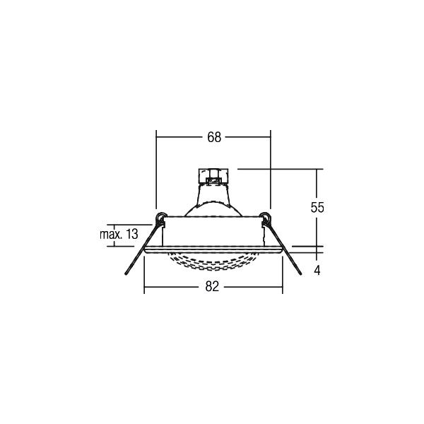 Brumberg Leuchten Einbauleuchte beweglich 50W chr 00203402