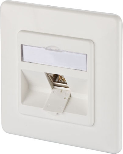 Metz Connect Anschlussdose, Cat.6A 1xRJ45,UP,rws TN E-DATmod-1UP-rws