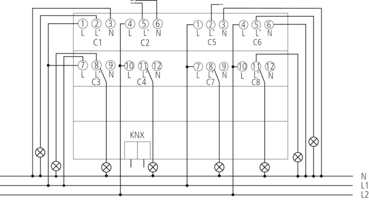 Theben Dimmaktor 8-fach DM 8-2 T KNX