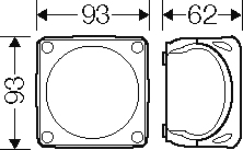 Hensel Kabelabzweigkasten bis 2,5 o.Klemme sw KF 0200 B