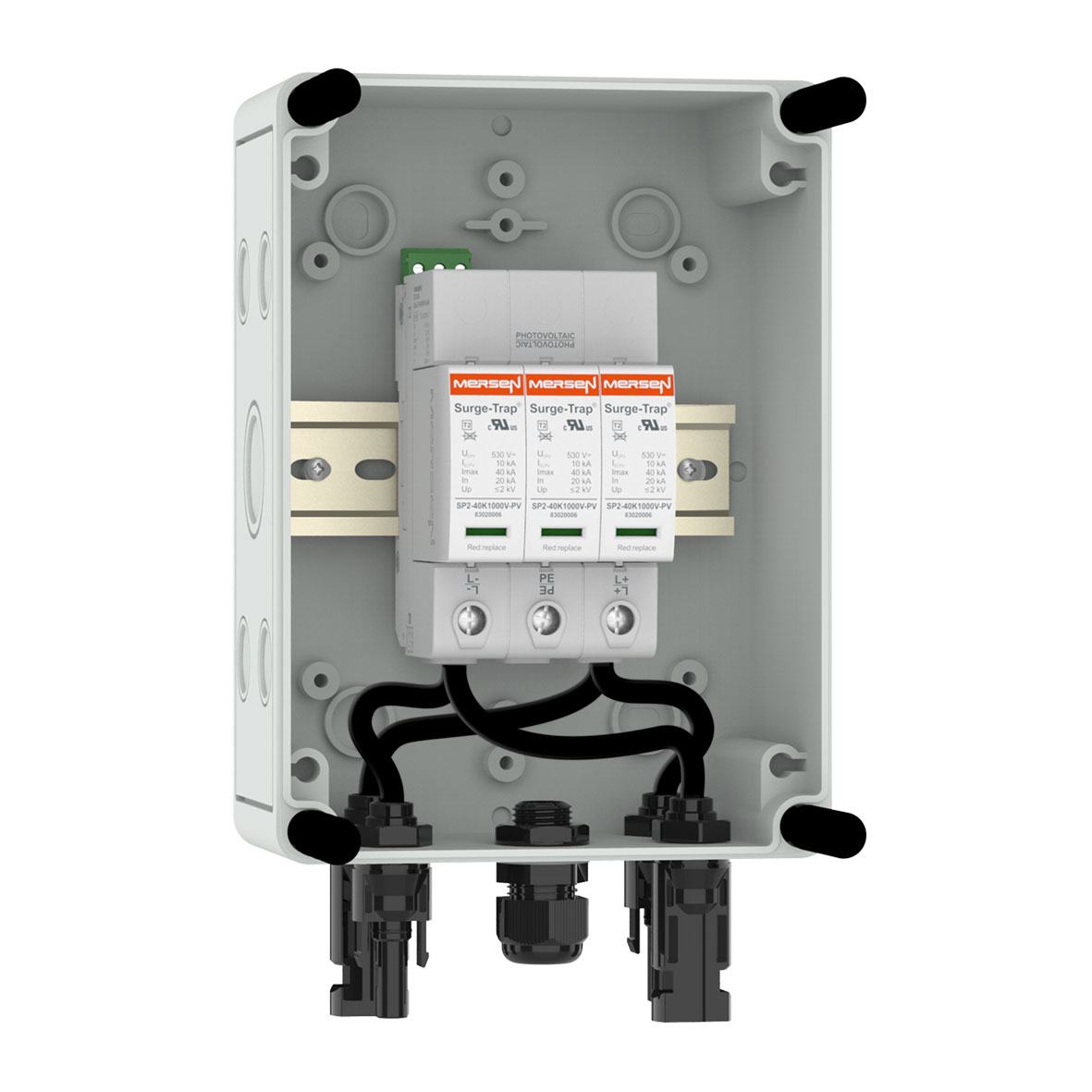 Mersen Photovoltaik-Stringbox 2 MPP 1000V Typ 2 PVBT2-1000V-BH-113