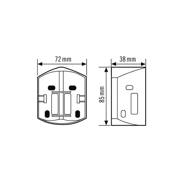 ESYLUX RC-Ecksockel sw f. BWM der RCi Ser. RC EDGE MOUNTING BK