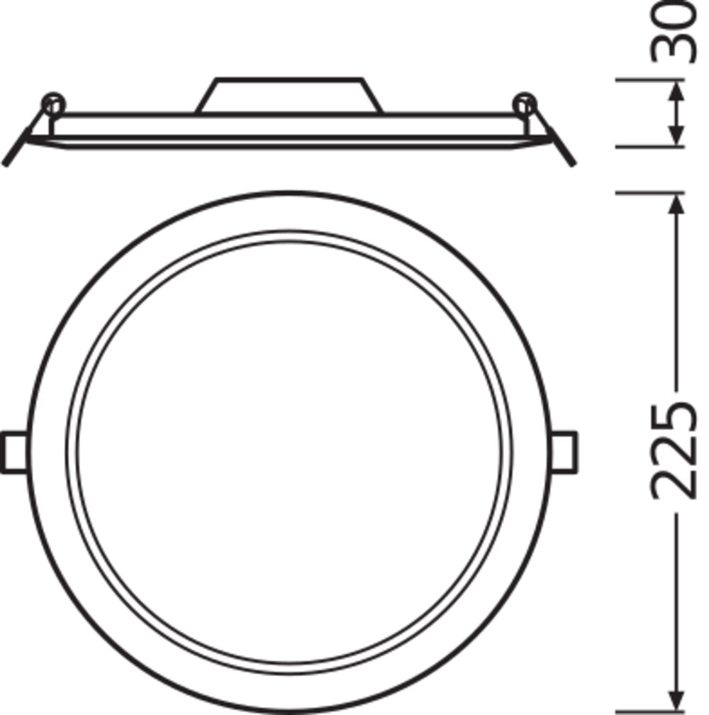 Ledvance LED Downlight 3000K IP20 DLSLIMDN21018W/3000K