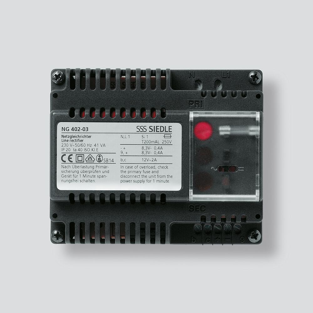 Siedle&Söhne Netzgleichrichter 230V/12VAC - 8,3VDC NG 402-03